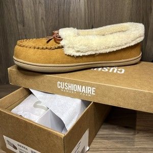 Cushionaire Women's Sierra Moccasin Slipper +Memory Foam
